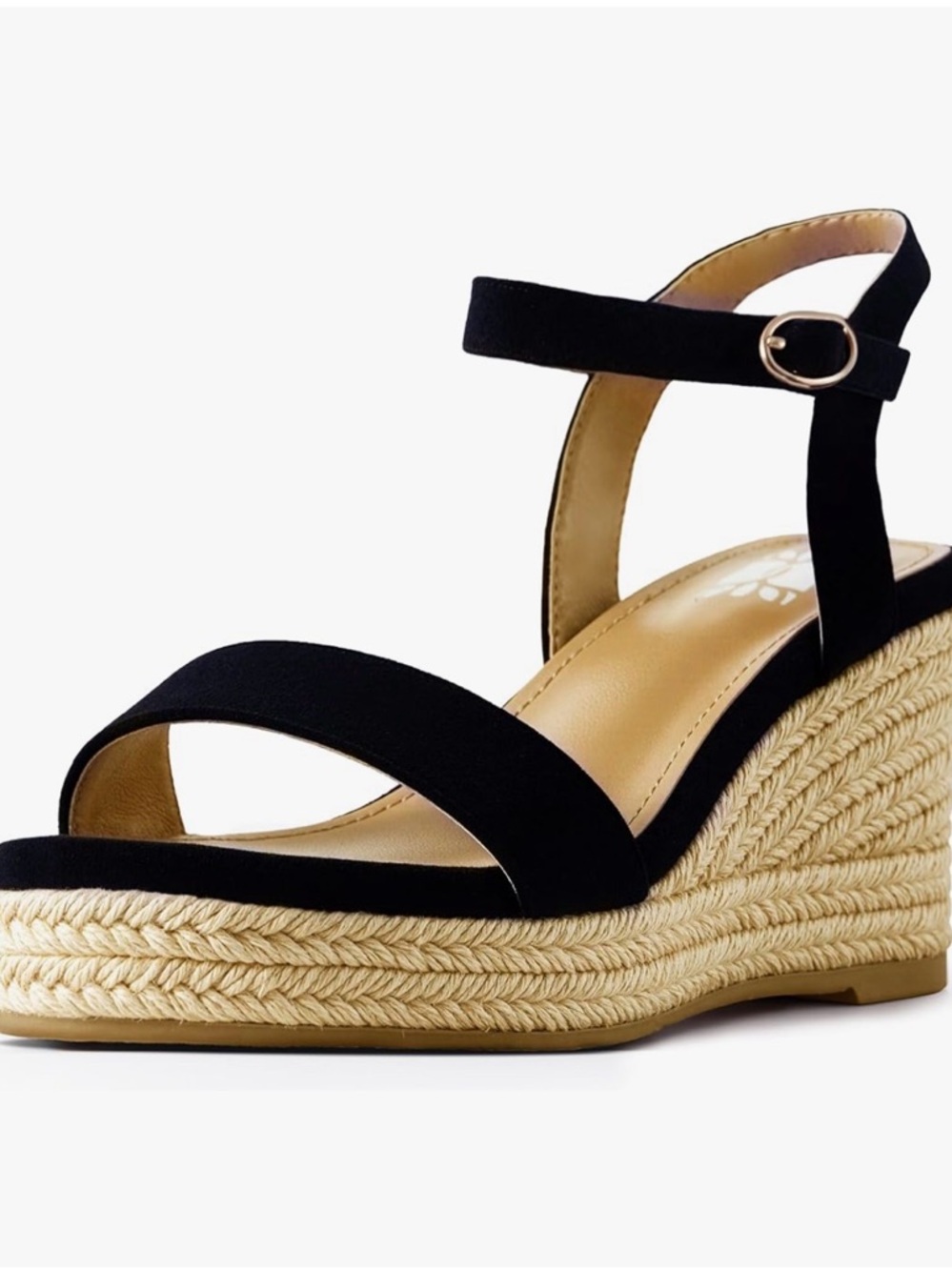 DREAMCIA Espadrilles Wedge - Black - Size 8.5